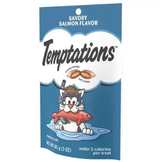 Temptations Savory Salmon Flavor Crunchy Cat Treats image {3}