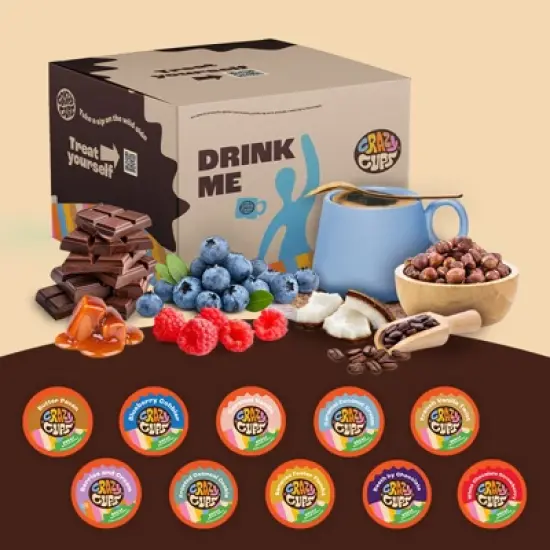 Crazy Cups Decaf Best Sellers Flavored Coffee Pods Variety Pack image {4}