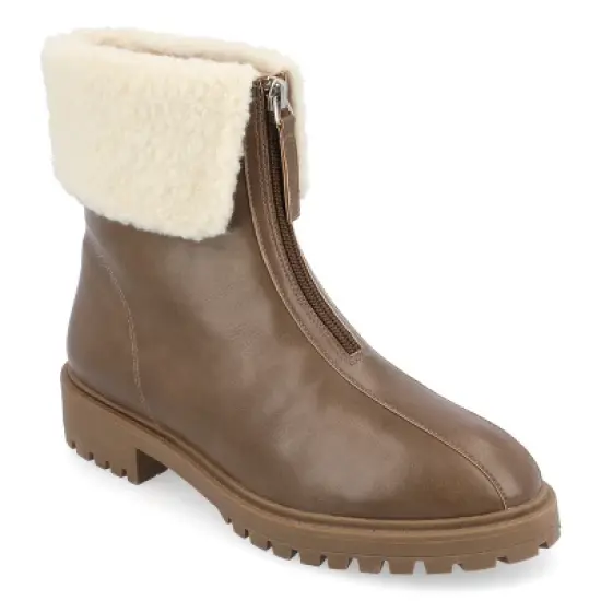 Journee Collection Womens Fynn Almond Toe Block Heel Ankle Booties image {13}