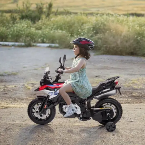 12V Kids Ride On Motorcycle, Licensed BMW,Police Motorbike w/ High/Low 2 Speed,Built-In Music,USB,Warning Lights,Spring Suspension,Training Wheels image {6}