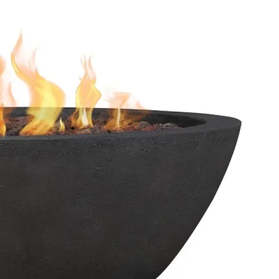 Riverside Fire Bowl Shale - Real Flame: Outdoor Entertainment, Propane Gas, Lava Rock, Weather-Resistant image {4}