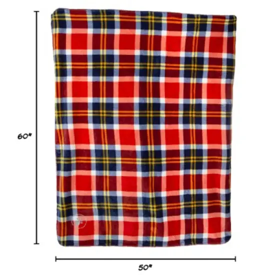 Waterproof Pet Blanket - 50x60 Reversible Plaid Throw Protects Couch, Car, Bed from Spills, Stains, or Fur - Dog and Cat Blankets by Petmaker (Red) image {1}
