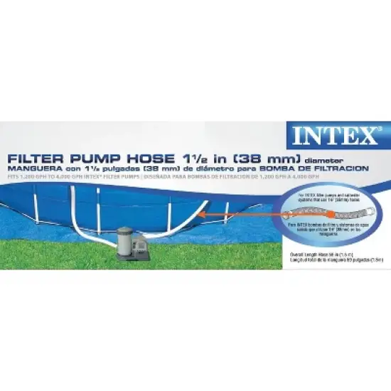 Intex 3000 GPH Above Ground Pool Sand Filter Pump with 1.5" Pump Hose (2 Pack) image {5}