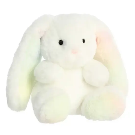 Aurora Spring 7" Rainbow Bunny White Stuffed Animal image {1}