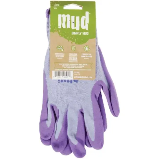 Mud Gloves Simply  Women's Large Nylon Passion Fruit Garden Glove 021PF/L image {1}
