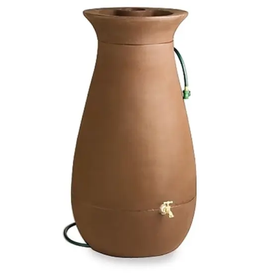 Rainwater Urn, 65 Gallon, 6' Hose Included, Brass Water Spigot, Removable Top image {1}