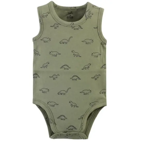 Touched by Nature Baby Boy Organic Cotton Bodysuits 5pk, Bold Dinosaurs image {3}