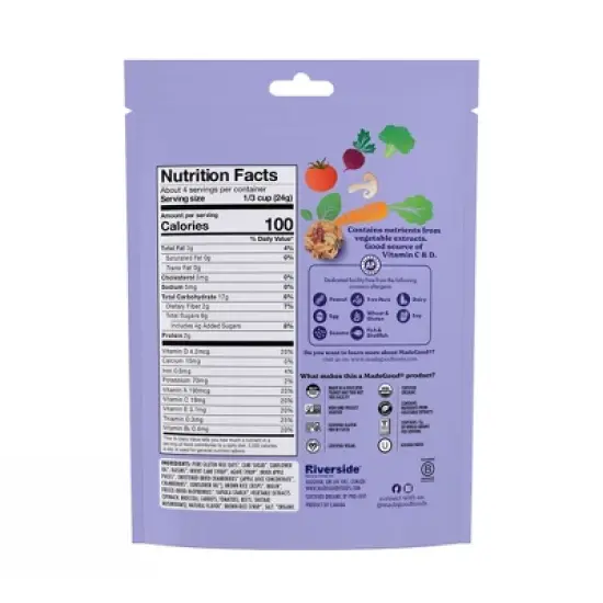 MadeGood Mixed Berry Granola Minis - 3.5oz image {1}
