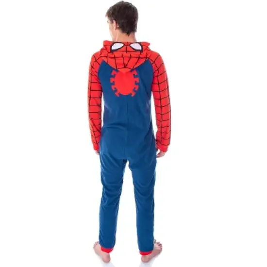 Marvel Comics Classic Spiderman Costume Pajama Union Suit One-Piece Outfit Classic Spidey image {3}