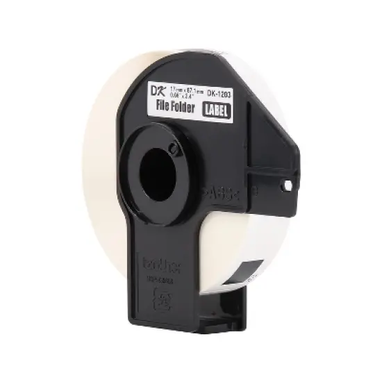 Brother DK-1203 File Folder Paper Labels 3-4/10" x 2/3" Black on White 300 Labels/Roll 3 Rolls/Box image {2}
