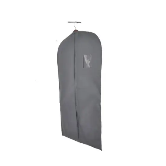 J&V TEXTILES 6pk Garment Bag for Clothes Storage Black and Beige image {2}