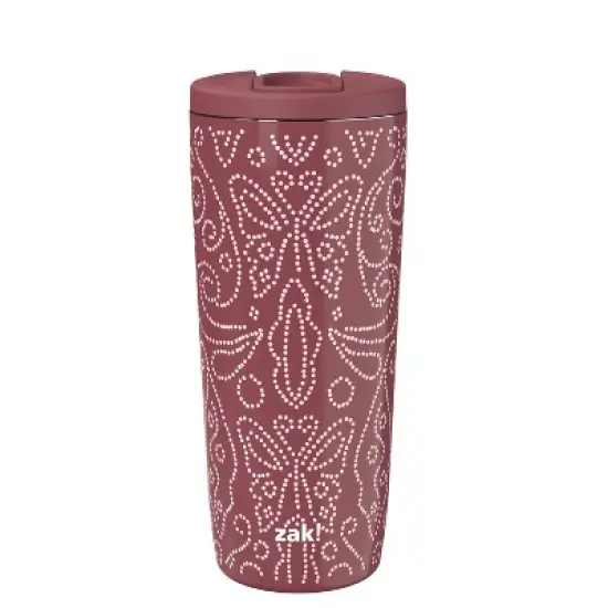 Zak Designs 20 fl oz Stainless Steel Vacuum Serenity Tumbler with Slide Lid image {10}