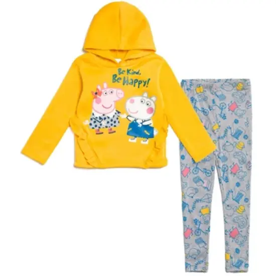 Peppa Pig Girls Pullover Fleece Hoodie and Leggings Outfit Set Toddler  image {9}