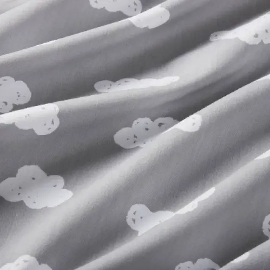 Crib Fitted Sheet Clouds - Cloud Island&trade; Gray image {3}