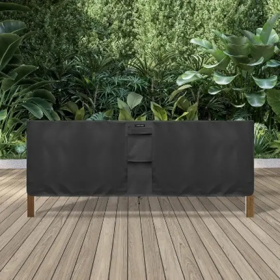 KHOMO GEAR Square Table Cover &ndash; Waterproof, Heavy-Duty Outdoor Furniture Cover in Black &ndash; Fits Patio Coffee, Side & Small Square Tables - 70x25x34 image {6}
