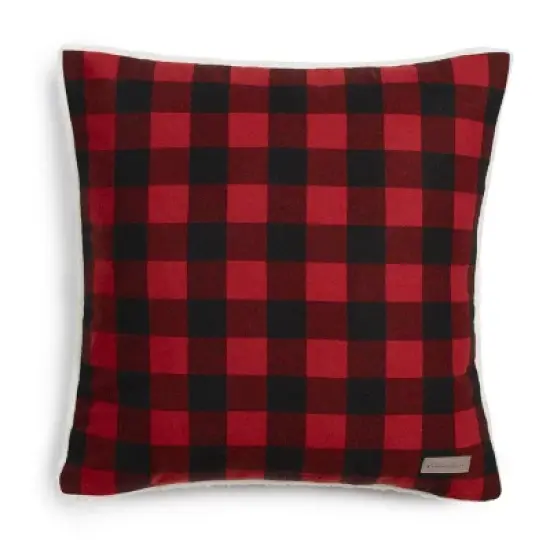 20"x20" Oversize Cabin Plaid Flannel Square Throw Pillow Red - Eddie Bauer image {1}