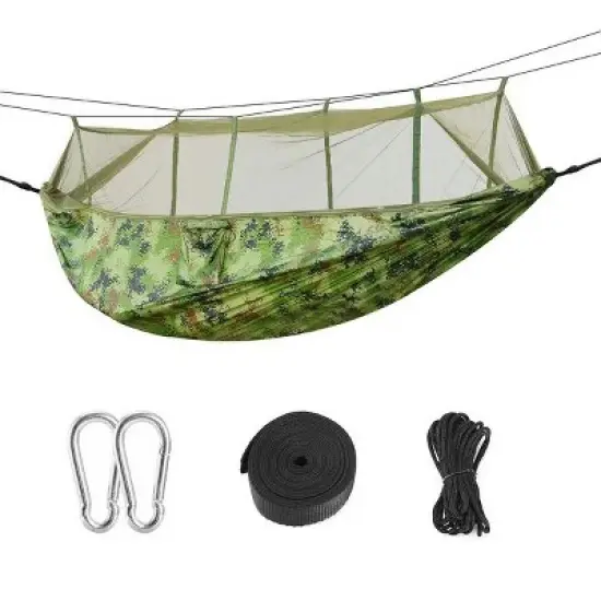 Camping Hammock with Mosquito Net, Portable Double Hammock Tent Load Two People with 2 Straps image {9}