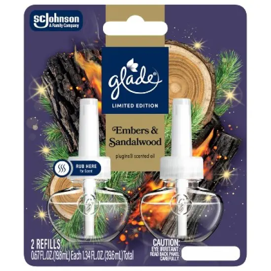 Glade PlugIns Scented Oil Air Freshener Refills - Embers & Sandalwood - 1.34oz/2ct image {3}