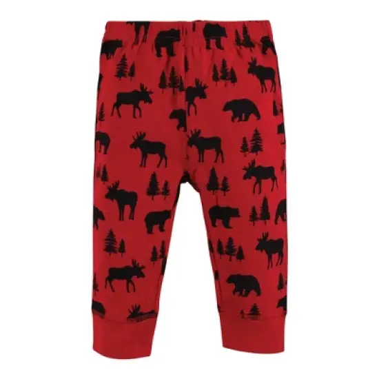 Hudson Baby Cotton Pants, Red Moose Bear image {2}