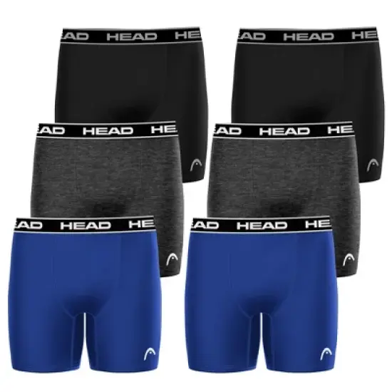 Head 6 Pack Men's Athletic Boxer Briefs Breathable Stretch No Fly Tagless Underwear image {8}