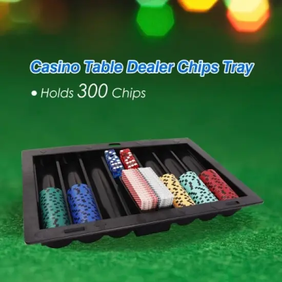 GSE Casino Poker Table Dealer Poker Chips Tray for Blackjack and Poker Games image {2}