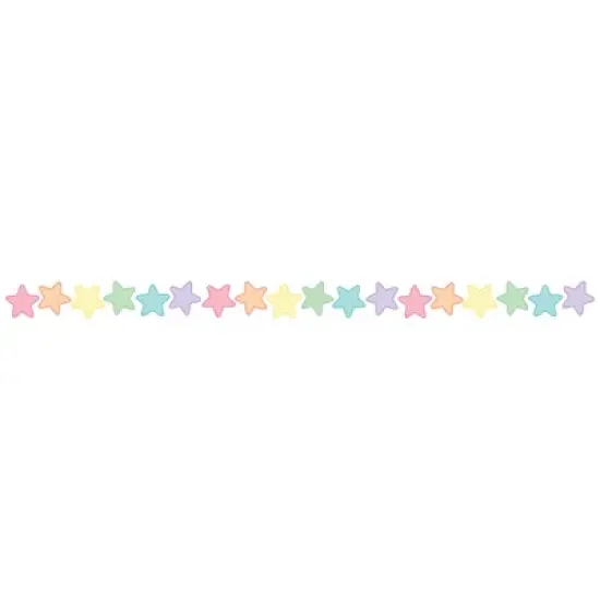 Teacher Created Resources&reg; Pastel Pop Stars Die-Cut Border Trim, 35 Feet Per Pack, 6 Packs image {2}