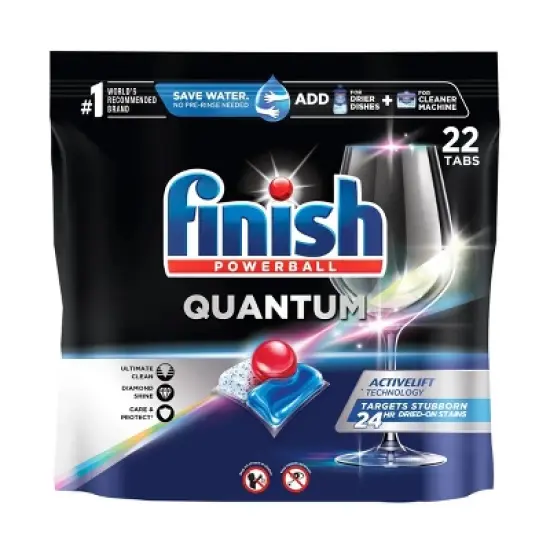 Finish Quantum Ultimate Clean & Shine Dishwasher Detergent Tablets image {5}