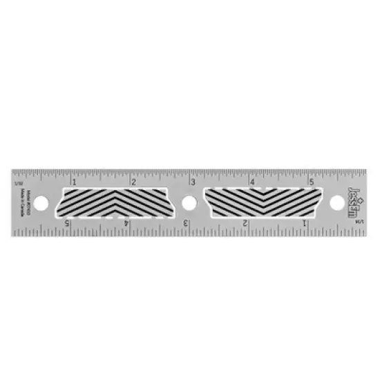 JessEm 07410 Stainless Steel 6&rdquo; Precision Ruler with Patented Flex Grip and Fade Resistant Markings image {4}