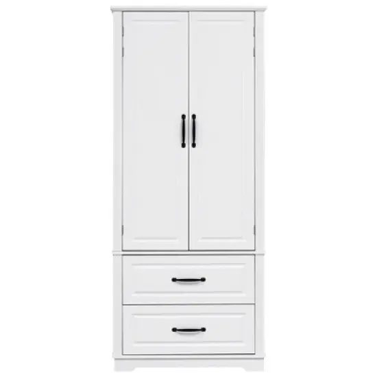 Bella Depot 71" Farmhouse Kitchen Pantry Cabinet with 2 Drawers image {12}