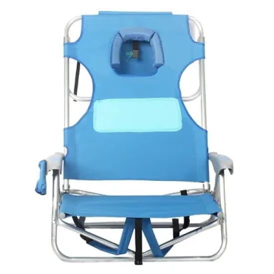 Ostrich LCCOYB-2000B Outdoor Beach Ladies Comfort and On-Your-Back Backpack Beach Chair, Blue image {2}
