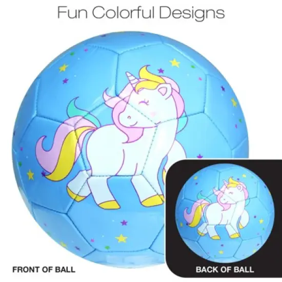 Xcello Sports S3 Soccer Ball TPU Asst. Unicorn Graphics with Pump (Pack of 2) image {5}