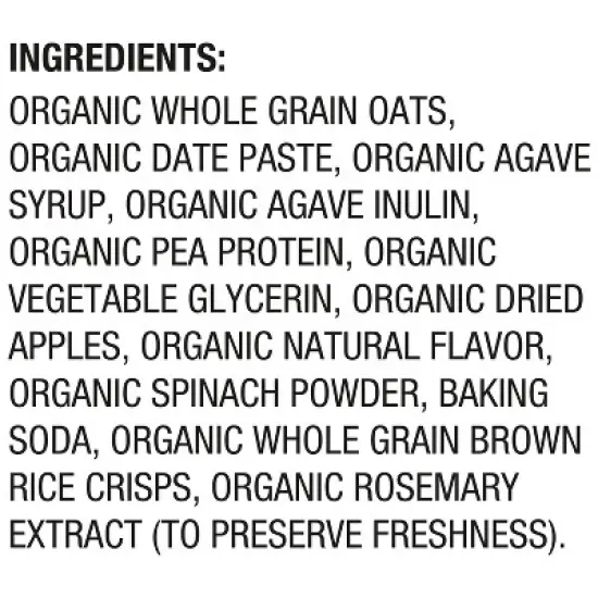 HappyTot Fiber & Protein Organic Apples and Spinach Soft-Baked Oat Bar - 5ct/0.88oz Each image {8}
