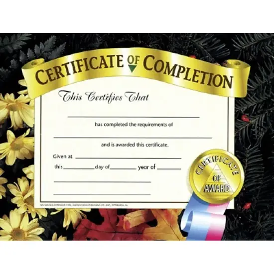 Hayes Certificate of Completion 8.5" x 11" Pack of 30 (H-VA524) image {1}