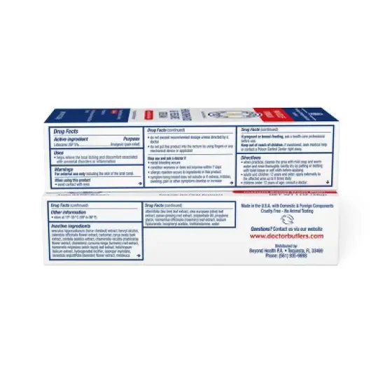 Doctor Butler's Basic Pain Hemorrhoid Cream, 1 Count image {1}