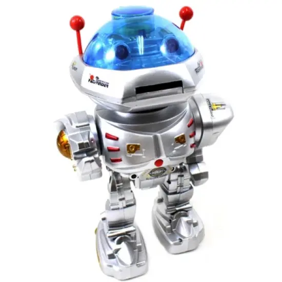 Insten Remote Control Dancing Robot with Disc Dart Launcher, Silver, 11 in image {4}