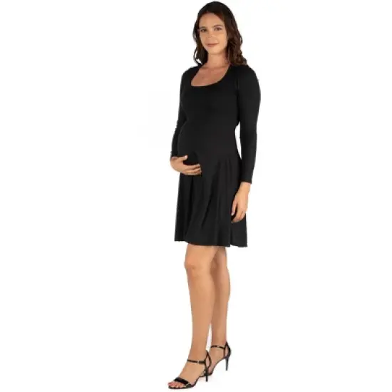 Long Sleeve Mini Masternity Dress image {1}
