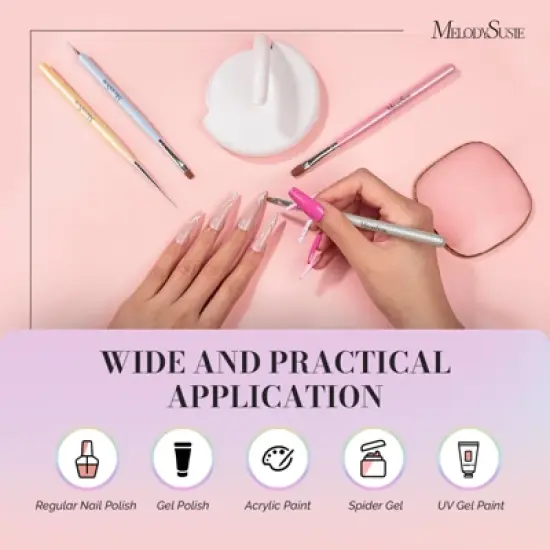 MelodySusie Color Nail Art Brushes Set (6Pcs) image {5}