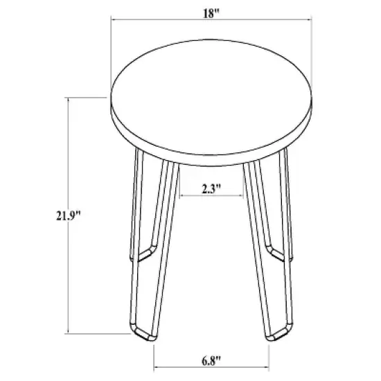 Wood & Wire Accent Table - Natural/Black - Hearth & Hand&trade; with Magnolia image {3}
