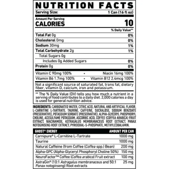 Ghost Energy Orange Cream Energy Drink - 16 fl oz Can image {9}