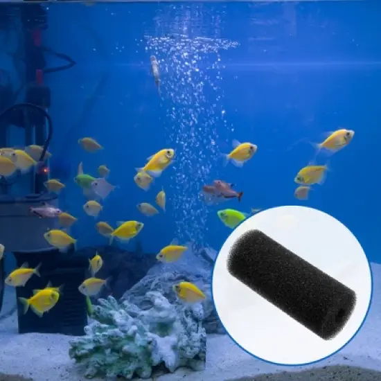 Unique Bargains Aquarium Pre Filter Foam Roll Foam Sponge Roll Intake Filter for Fish Tank 15x6.5x2cm&nbsp;3 Pcs image {1}