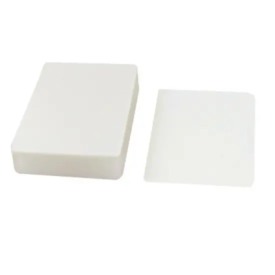 Unique Bargains Plastic 2R Photo Paper Cards Laminating Pouch Film 100 Pcs White 2.6" x 3.7"(L*W) image {5}
