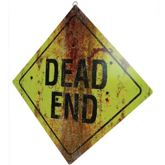 Halloween Express  26 x 26 in Dead End Halloween Sign image {3}