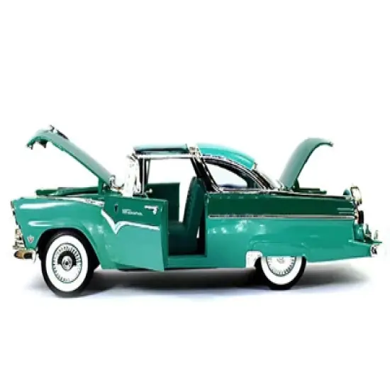 1955 Ford Fairlane Crown Victoria Green 1/18 Diecast Model Car by Road Signature image {1}