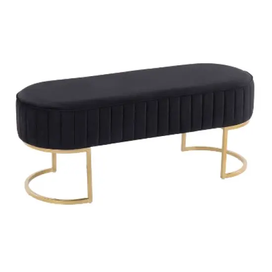 41" Demi Glam Pleated Bench - LumiSource image {7}