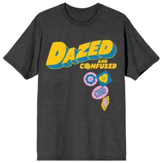 Dazed & Confused Patches Art Women's Charcoal Heather T-Shirt image {8}