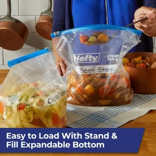 Hefty Gallon Freezer Storage Slider Bags - 25ct image {2}