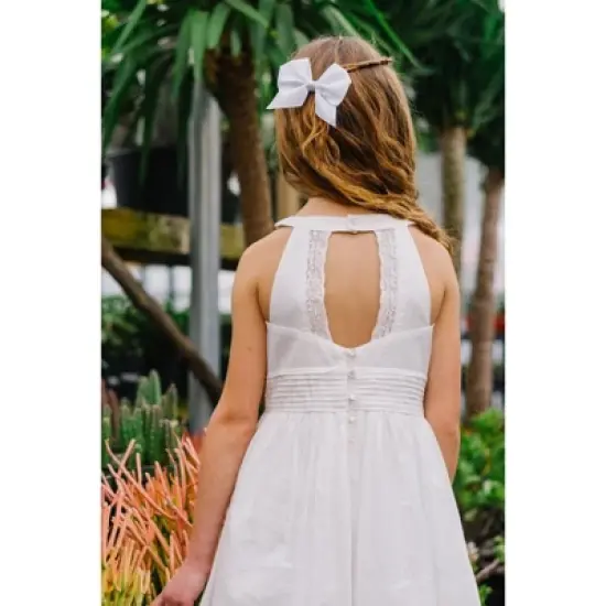 Hope & Henry Girls' Organic Cotton Sleeveless Halter Special Occasion Party Dress, Toddler image {3}