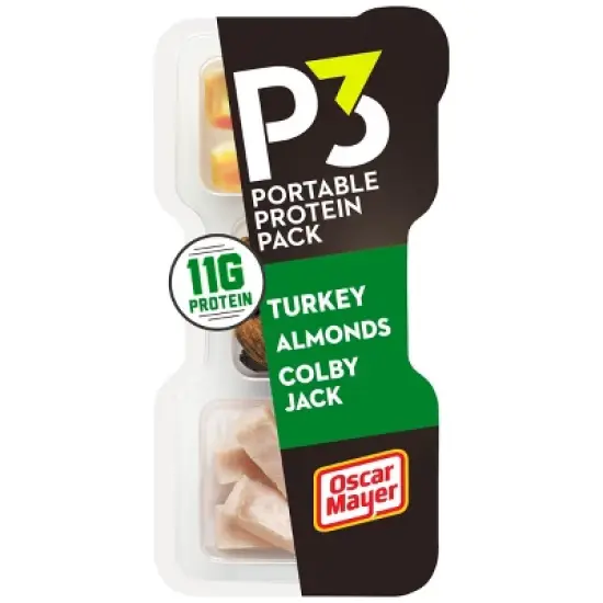 P3 Portable Protein Snack Pack with Turkey, Almonds & Colby Jack Cheese - 2oz image {10}