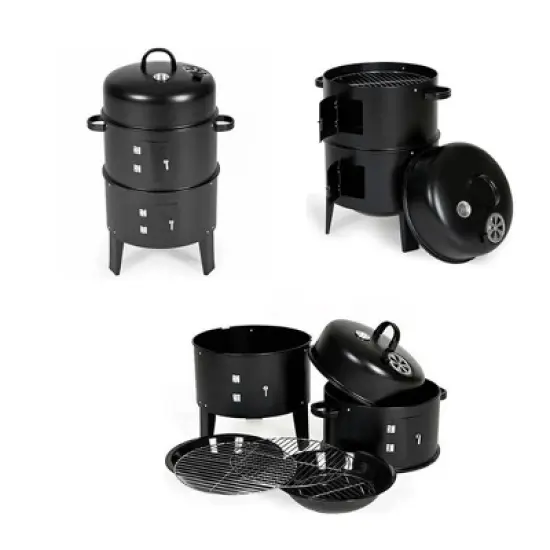 ORRD Double-Layer Charcoal Grill | Smokeless Vertical BBQ Stove for Healthy Braising & Smoking | Outdoor Cooking image {3}