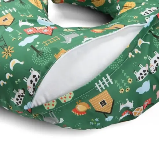 Boppy Original Support Nursing Pillow Cover - Green Farm image {6}